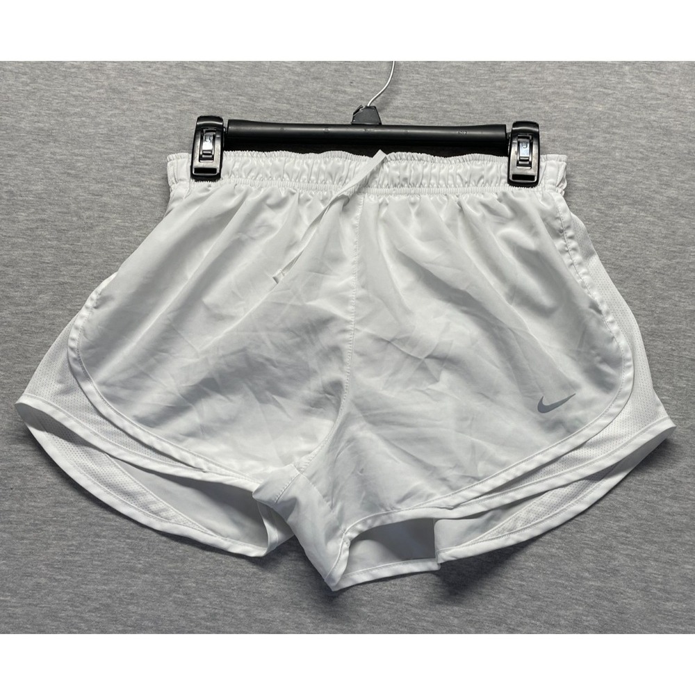 Nike Dri-Fit Tempo Athletic Shorts Women M White Moisture Wicking Gym & Training